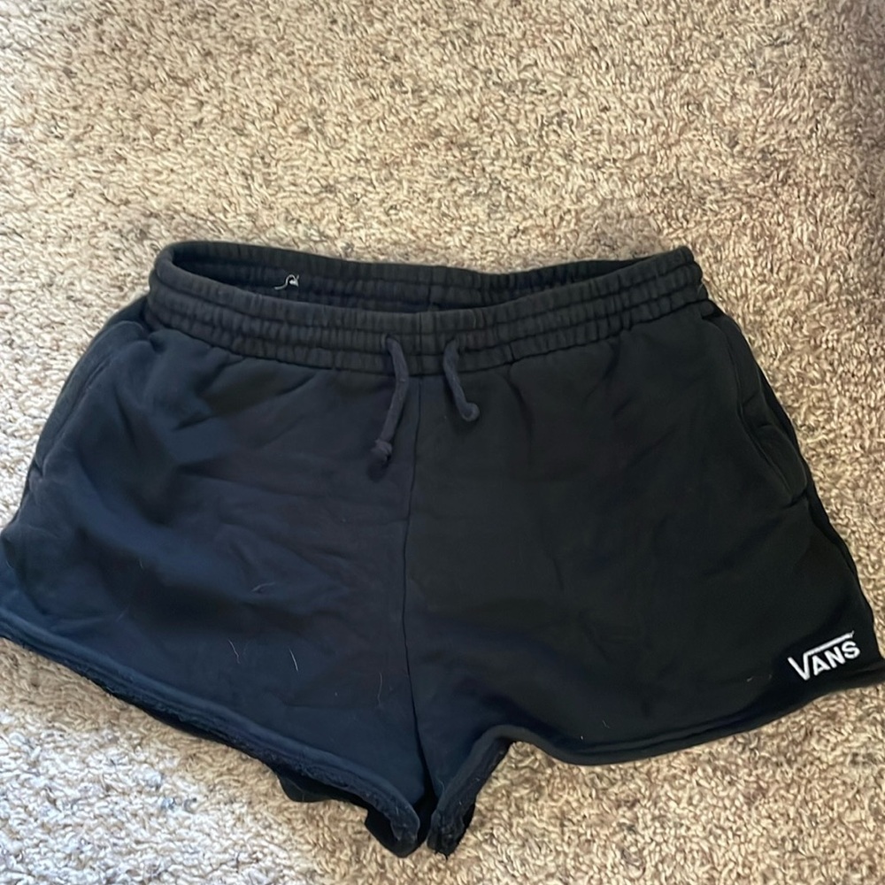 VANS Black Sweat Shorts SMALL